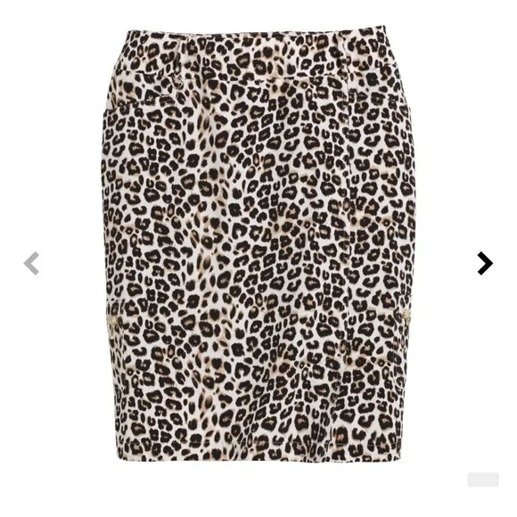 Zenergy Golf by Chicos Leopard Print Gold Skort sz 16/ XL - Picture 3 of 15
